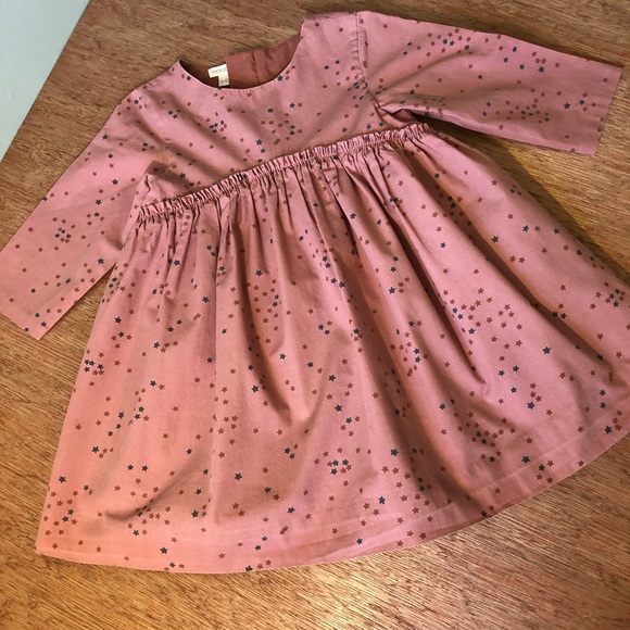 Gocco Other - Gocco Girls Mauve Star Dress Gathered Waist